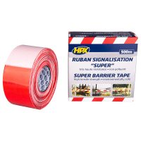BS80100 - Super barrier tape - white red - 80mm x 500m - 5407004561455