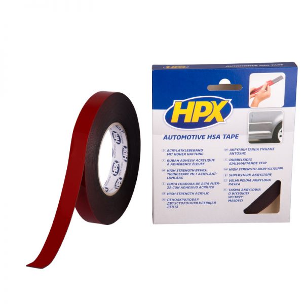 HSA005 - High strenght acrilyc 3200 - Double sided mounting tape - anthracite - 19mm x 10m - 8711347114306