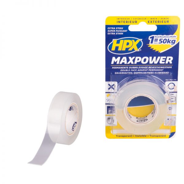 HT1902 - Max Power Transparent - Mounting tape - 19mm x 2m - 5425014224627