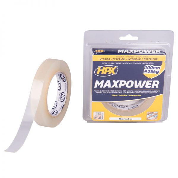 HT1905 - Max Power Transparent - Mounting tape - 19mm x 5m - 5425014229745