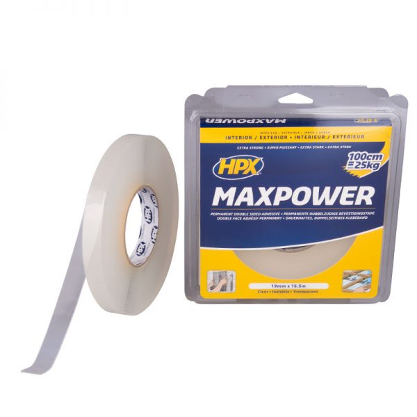 HT1916 - Max Power Transparent - Mounting tape - 19mm x 16 5m - 5425014223897