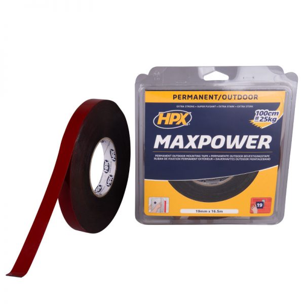 OT1916 - Max Power Outdoor - Mounting tape - black - 19mm x 16 5m - 5425014229882