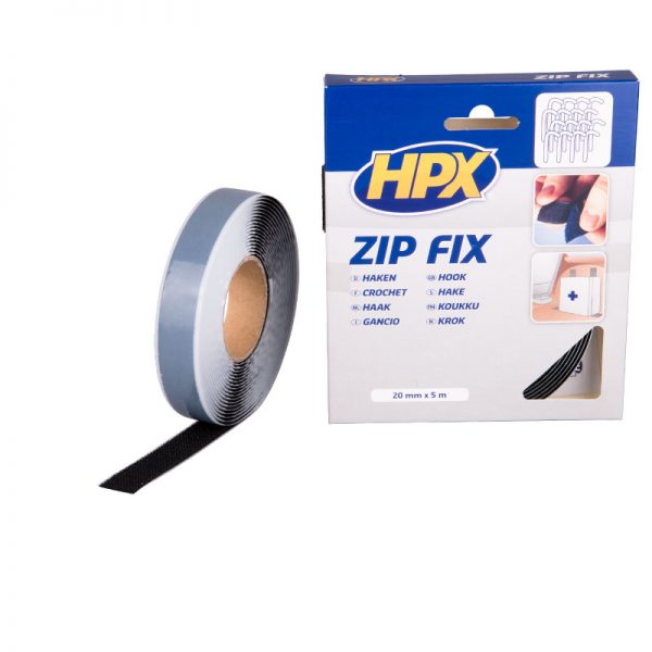 Z2005H - Zip fix fastener - hook - black - 20mm x 5m - 5425014220377