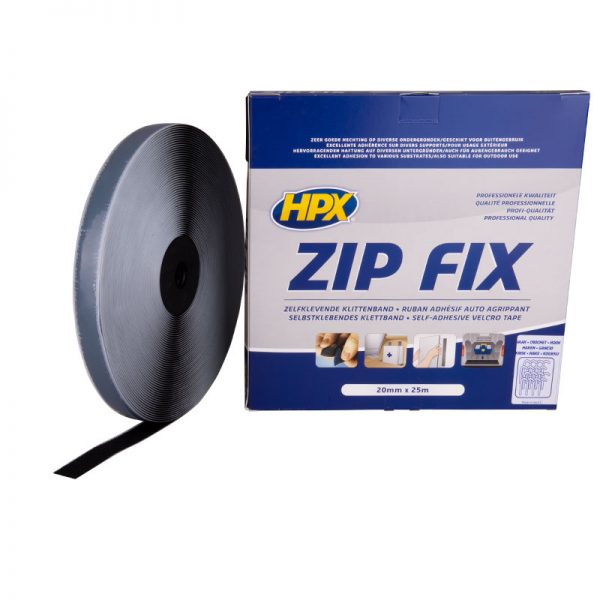 Z2025H - Zip fix fastener - hook - black - 20 mm x 25m - 5425014224078